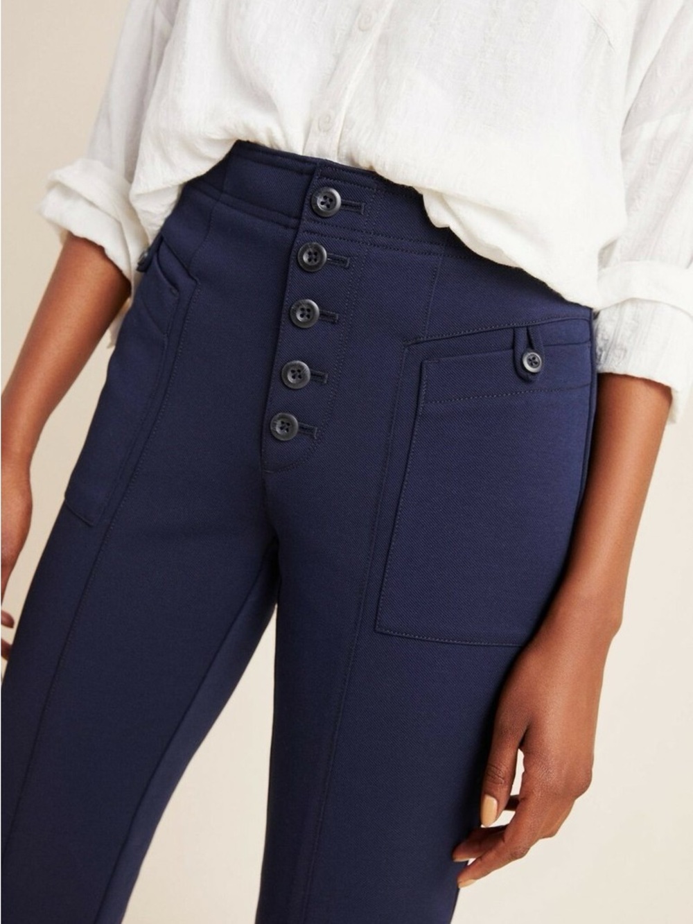 Anthropologie Bryson Tapered Pants Sz 4 - Picture 2 of 7